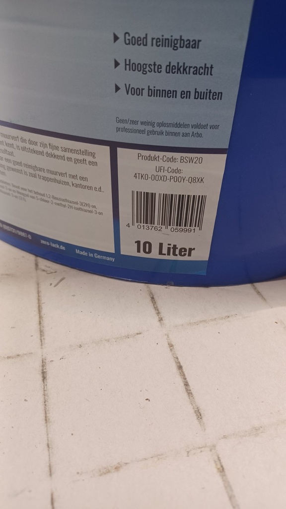 ZERO Clean Mat - Lichtgrau (RAL 7035) ean_label