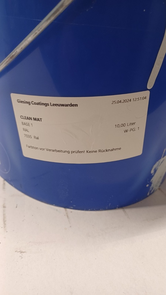 ZERO Clean Mat - Lichtgrau (RAL 7035) label2