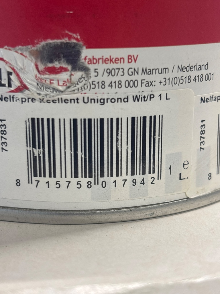Nelf Nelfapre Xcellent Unigrond - Wit ean_label