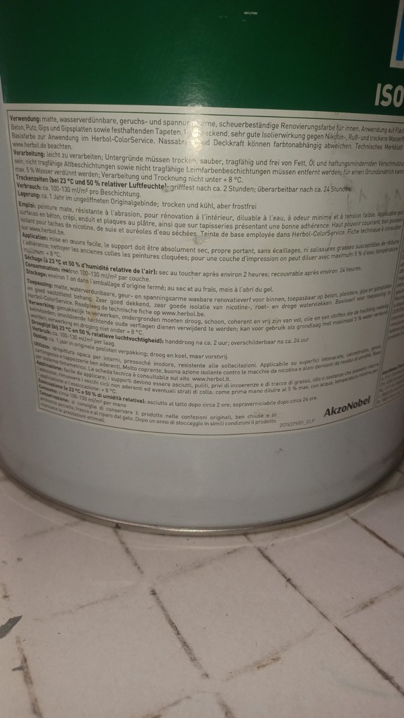 Herbol ISOMAT WV - Crèmewit (RAL 9001) back