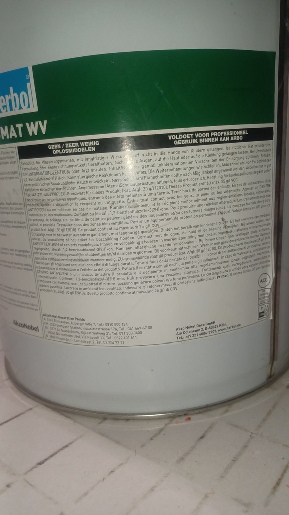 Herbol ISOMAT WV - Crèmewit (RAL 9001) back2