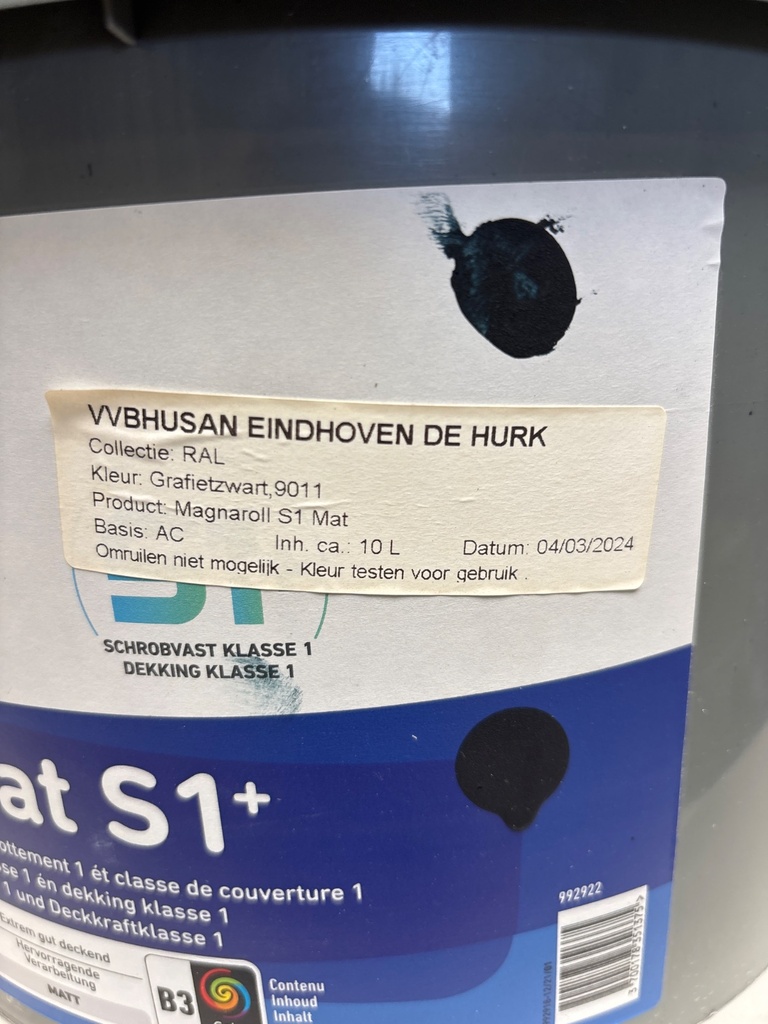 Caparol CapaTex Mat S1+ - Grafietzwart (RAL 9011) label2