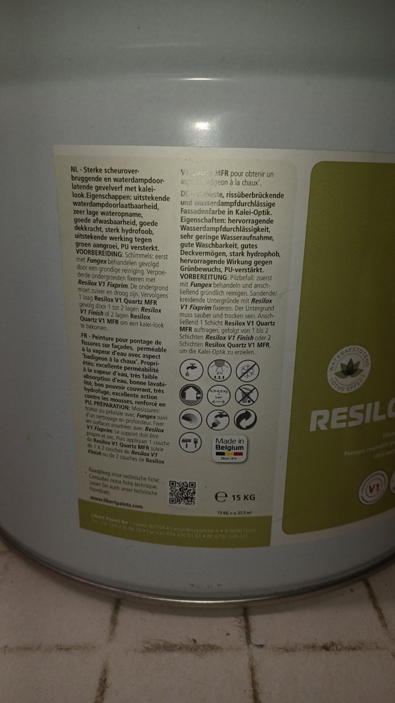 Libert Paints Resilox V1 Quartz MFR - Wit  back