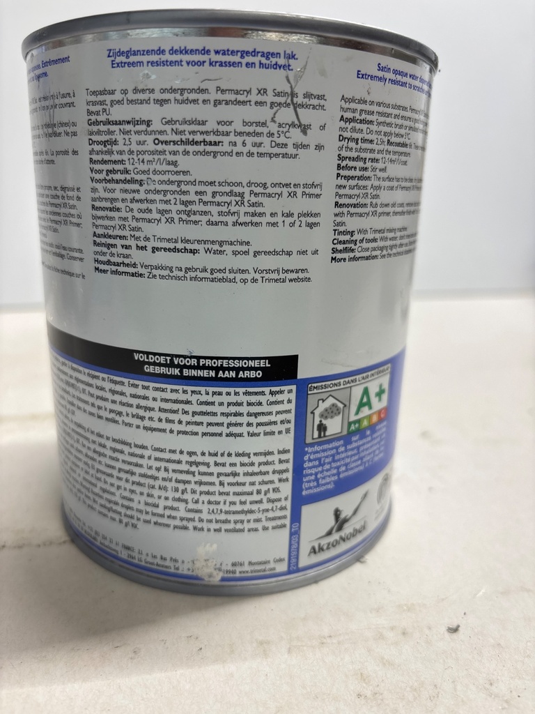 Trimetal Permacryl XR Satin - D004C (AN Col.Alt), 149 (Cust. Req.) (AN LG Colour Alternatives D004C) back2