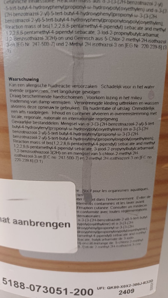 Sikkens Cetol WF 9830-03-05 - (WF 9830-03-05) label3
