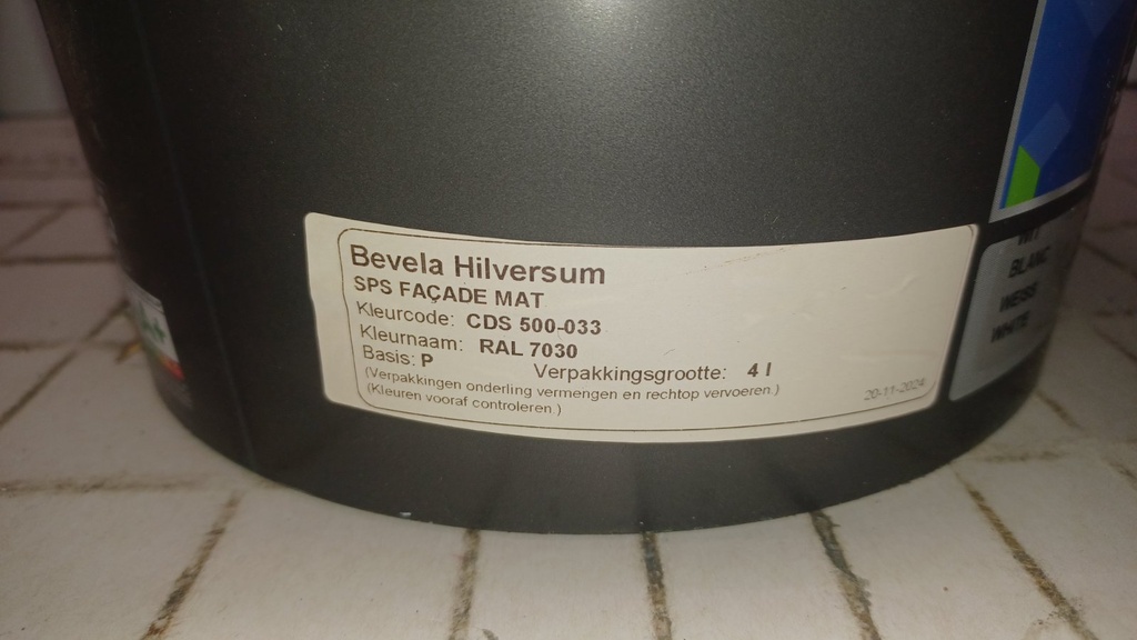 SPS Façade Mat - RAL 7030 (CDS 500-033) label2