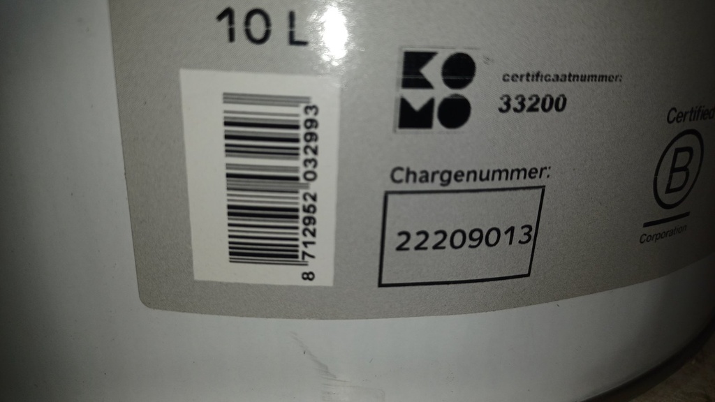 Wizonal ECO Top Satin - Verkeerswit (RAL 9016) ean_label