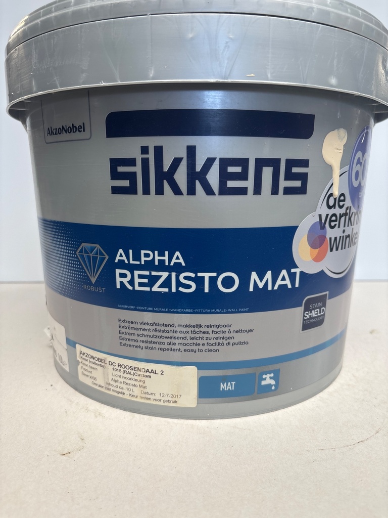 Sikkens Alpha Rezisto Mat - Licht ivoorkleuring (RAL 1015)