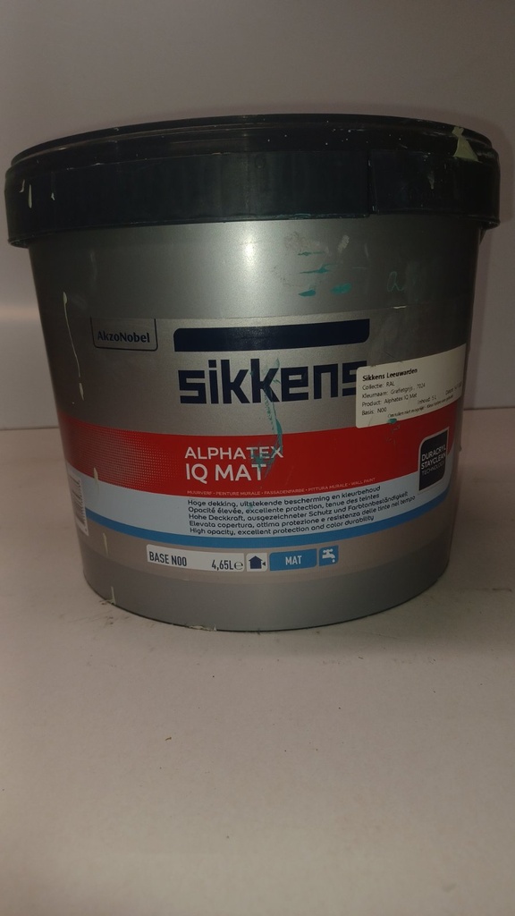 Sikkens Alphatex IQ Mat - Grafietgrijs (RAL 7024)