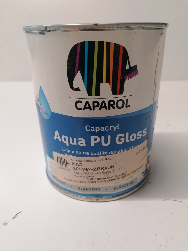 Caparol Capacryl Aqua PU Gloss - Schwarzbraun (RAL 8022)