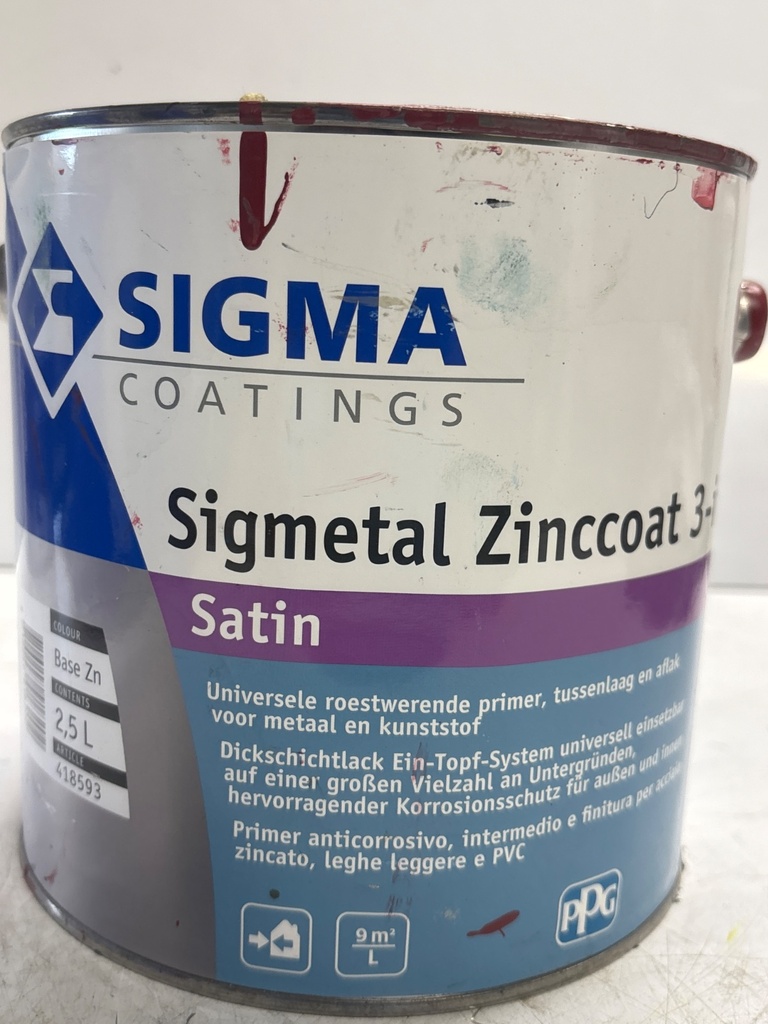 Sigma Coatings Sigmetal Zinccoat 3-in-1 Satin 2.5L
