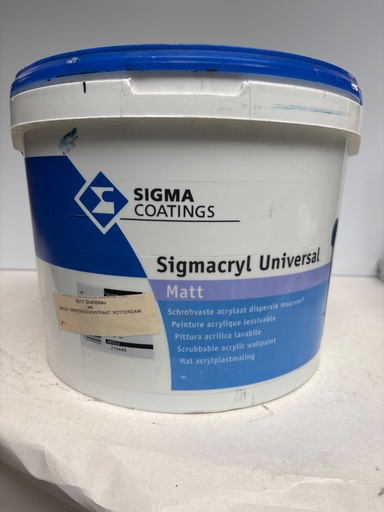 [VKW/26/0134] Sigma Coatings Sigmacryl Universal Matt 10L