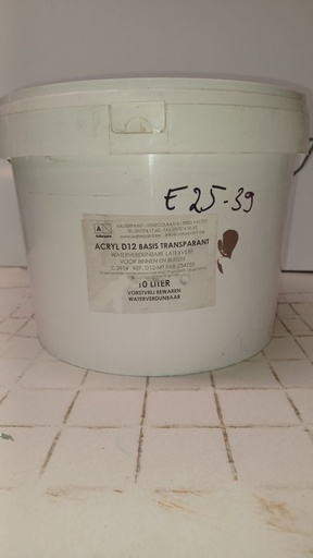 [VKW/26/0264] Aalterpaint Acryl D12 Basis Transparant 10L